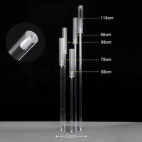 En gros Candelabres transparents en acrylique, Porte-bougies et Centres de table pour mariages et décoration, 5, 8 et 9 bras