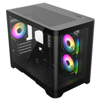 Casing Komputer Gaming dan Tower Desain Trendi Terbaru dari AntarcChill, Kabinet Desktop Casing CPU Kaca dengan Kipas ARGB