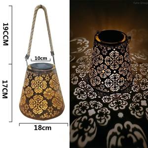 Iron <b>Solar</b> LED DC Waterproof Outdoor <b>Hanging</b> Projection <b>Lantern</b> Remote Control for Courtyard Garden Halloween Atmosphere - Product Image 5