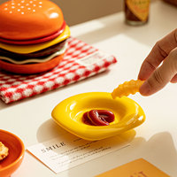 Sauce aromatisée au hamburger, assaisonnement, petit plat mignon en céramique compatible micro-ondes pour la maison, pour la sauce soja et le vinaigre de légumes