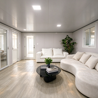 Villa conteneur de luxe extensible avec panneaux sandwich, maison préfabriquée personnalisable à économie d'énergie, installation facile pour gîte et glamping