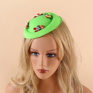 Hot Sale Christmas Day <strong>Small</strong> Headwear for Girls Wholesale Velvet Christmas Festival Party <strong>Fascinator</strong> for Women - Product Image 2