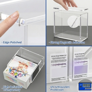 Boîte de présentation en acrylique 5/8 mm avec fermeture magnétique robuste et résistance aux UV pour la <span class=keywords><strong>protection</strong></span> des cartes Pokémon Elite Trainer Box - Product Image 5