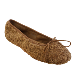 Chaussures d'hiver décontractées en peau de mouton avec dentelle pour femme, mocassins en peluche, ballerines - Product Image 3