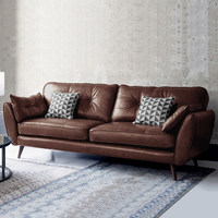 Maßgefertigtes Zeitgenössisches Wohnzimmermöbel 2-Sitzer Ledersofa für das Wohnzimmer