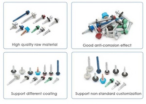 Vis de <span class=keywords><strong>toiture</strong></span> en acier inoxydable zingué anti-fuite avec rondelle EPDM, autotaraudeuses, pour fixation de toitures métalliques et <span class=keywords><strong>réparation</strong></span> de toitures - Product Image 4