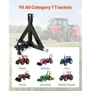 Adaptador de enganche rápido Kubota para DB 3 Point 2 \ "Receptor de enganche de remolque Tractor Barra de tiro - Product Image 2