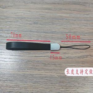 สายคล้องโทรศัพท์หนัง PU หัวเข็มขัดโลหะสีดำ พวงกุญแจพกพาสำหรับโทรศัพท์มือถือ หูฟังบลูทูธ ไดรฟ์ USB ขวดน้ำ - Product Image 3
