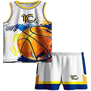 Boys Girls Basketball Jersey and Shorts Set Athletic Sport Uniform for Training Game Day 5-12 Years - Product Image 1