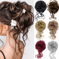 Extensions de cheveux synthétiques à pince pour queue de cheval, chignon désordonné pour femme