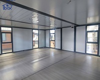 Conteneur de bureau pliable à double aile extensible de 20 pieds et 40 pieds avec salle de bain pour bureau de chantier