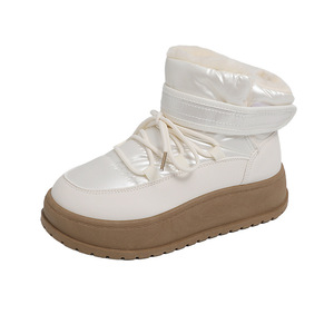 2025 Autumn Winter Unisex Waterproof Warm Cloth with Velvet <b>Knee</b>-<b>High</b> Thick Soled Mesh Lining Elevating Snow Boots - Product Image 6