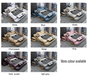 <span class=keywords><strong>Literie</strong></span> de canapé intelligente fonctionnelle moderne de luxe en cuir avec rangement - Product Image 6