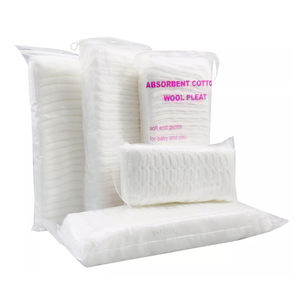 Produsen gulungan wol katun 100% penyerap tinggi desain Zig Zag lipat ramah kulit untuk penggunaan medis - Product Image 3