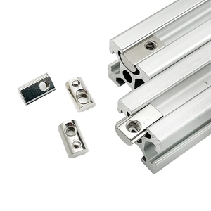 中国制造2020 3030 4040 4545系列铝挤压型材弹性螺母用半圆弹簧螺母紧固件 - Product Image 4