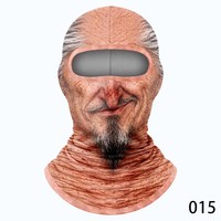 Cagoule de ski amusante à imprimé visage de vieil homme, coupe-vent, épaisse, en Spandex/Polyester, masque thermique intégral transfrontalier