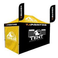 Carpa Personalizada para Ferias Comerciales 3x3, Impermeable y Resistente al Viento, Carpa Plegable de Aluminio con Ventanas y Puertas