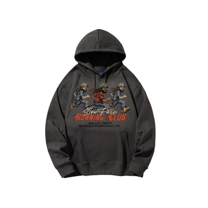 TOOHOO Custom Hoodies Wholesale 450GSM Heavyweight Streetwear Boxy Fit Hoodie 100% Cotton Vintage Stone Wash Hoodie Sweatshirts - Product Image 2
