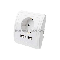 Germany CE 5V 2A USB Wall Socket with Double USB Charging for Germany 2 Pin Plug