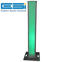 Pilier de structure en aluminium noir mat robuste ESI, totem modulaire portable avec plaque de base pour DJ, club, stand d'exposition