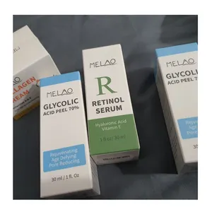 Wholesale MELAO Private Label Natural Whitening Moisturizing Glycolic Acid Peel 70% Serum peeling serum for facial treatment