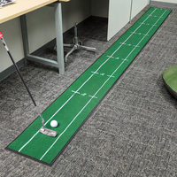 Tapis de putting de golf en polyester antidérapant, intérieur/extérieur, pratique professionnel, tapis vert, marqueur de distance, tapis de golf