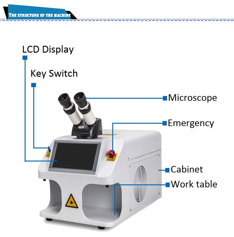 Hot sale 60W 80W YAG spot laser welding machine jewelry portable mini laser welder machine
