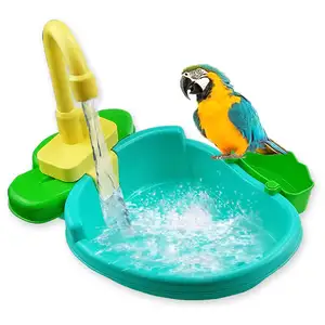 Vogel Feeder Papegaai Automatische Badkuip Zwembad Kraan Vogelkooi Badkamer Speelgoed Geschikt Voor Huisdieren Vogelvoeder