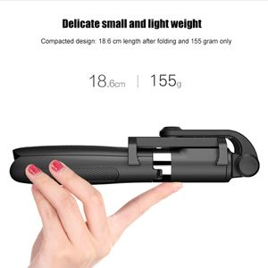 Mini bâtons de <span class=keywords><strong>Selfie</strong></span> pliables professionnels <span class=keywords><strong>L01</strong></span> 2 en 1 trépied de bâton de <span class=keywords><strong>Selfie</strong></span> à distance d'obturateur sans fil pour le téléphone portable - Product Image 2
