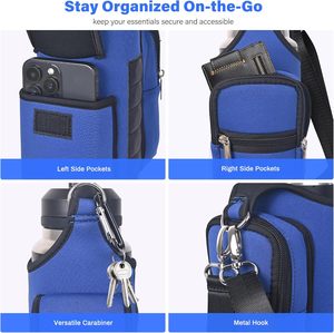 Borsa da ginnastica da <span class=keywords><strong>uomo</strong></span> 5 magneti incorporati porta borraccia per telefono con tasche a tracolla fodera In poliestere accessori magnetici - Product Image 3