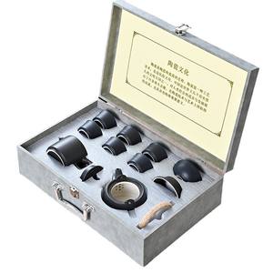 Stoneware <b>Tea</b> <b>Set</b> 10 Piece With Lid Office Business Gift Dehua Made - Product Image 5