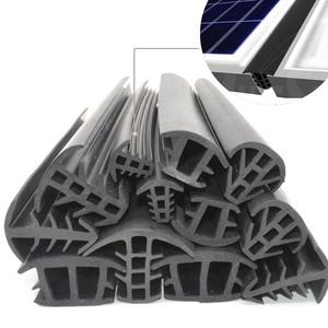 Bande <span class=keywords><strong>d</strong></span>'étanchéité en caoutchouc extrudé flexible en forme de T en EPDM <span class=keywords><strong>pour</strong></span> panneau solaire photovoltaïque - Product Image 1