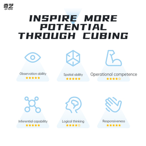 Qiyi Sticker mịn 3x3 kim tự tháp Câu Đố ma thuật Cube đồ chơi Xoắn tam giác <span class=keywords><strong>3D</strong></span> Câu Đố tốc độ rubixes Cube Kid phát triển trí thông minh - Product Image 3