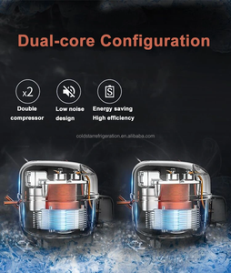 Réfrigérateur de présentation à double porte de 1200 L à refroidissement par air pour boissons en supermarchés - Product Image 6