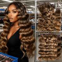 Vente en gros et dropshipping : Cheveux humains brésiliens 12A Deep Wave pré-bouclés, 30 pouces, trame simple, cheveux vierges bruts en vrac pour tresses bohèmes