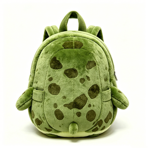 Mochila de Peluche de Serpiente Verde con Puntos Personalizada para Niños Pequeños, Linda Mochila de Peluche de Serpiente Redonda 3D para Niños, Peluche de Serpiente Verde Suave y Esponjoso - Product Image 3