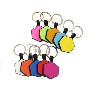 Ciondolo Esagonale Vuoto Personalizzabile in Gomma per Collare <span class=keywords><strong>di</strong></span> Gatto, Ideale per Escursioni all'Aperto - Product Image 1