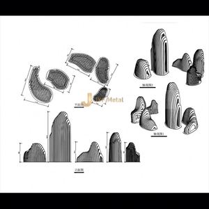 ANW1904 Escultura Decorativa de Acero Inoxidable 8K, Estilo Art Deco, para Decoración de Paisajes - Product Image 5