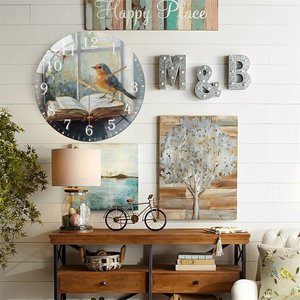 Horloge Murale Ronde Personnalisée en Verre 30x30cm avec Initiales Gravées, Mouvement Silencieux <span class=keywords><strong>à</strong></span> Aiguille des Secondes, Cadeau pour la Maison - Product Image 5