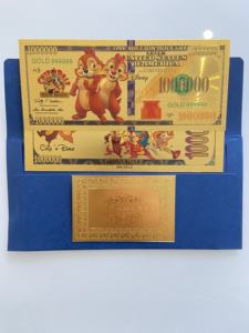 Billetes Conmemorativos de Animación Clásica Americana de <span class=keywords><strong>Kiki</strong></span> y Titi, Colección de Billetes de Papel de Aluminio Dorado - Product Image 5