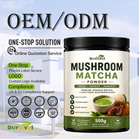 Poudre de Matcha aux Champignons Halal Casher Végétalienne, Formule Personnalisée, Emballage sur Mesure, Boisson Bien-être, Marque Privée OEM ODM