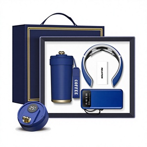 Hot Selling Promotional Gift Set Custom Logo Mug / Neck Massager / 10000mAh Power Bank 42C Warm Compress Employee Gifts