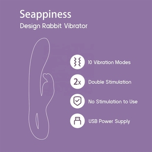 Vibrateur Lapin Rechargeable en Silicone, Double Vibration pour Massage du Point G et du Clitoris, pour Femmes - Product Image 5