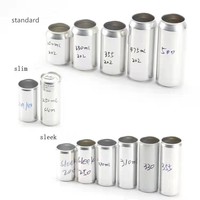 Vente chaude personnalisée 200ml élégant aluminium boisson alimentaire métal canette pour jus café bière boisson fonctionnelle boisson gazeuse