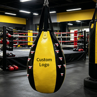 Sac de frappe en cuir personnalisé de haute qualité avec logo, résistant aux explosions, 50kg-150kg, pour MMA, gym et fitness
