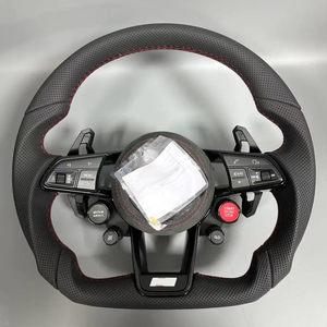 Volant en cuir perforé à bas <span class=keywords><strong>prix</strong></span> pour <span class=keywords><strong>Audi</strong></span> B8.5 <span class=keywords><strong>S4</strong></span> S5 Rs5 Rs6 Q5 Q7 A3 S3 avec bouton de démarrage pour les modèles A8 A1 A6 A7 A4 RS4 RS7 - Product Image 4