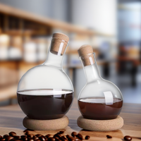 Carafe à vin créative en forme de gourde pour bars et fêtes à la maison, bouteille de whisky, ensemble de verres à vin avec socle en bois