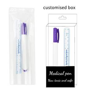 KHY Chirurgische Huidmarkeringspen, Professionele Steriele Tip Tattoo Stencil Markeringspen met Papierliniaal - Product Image 6