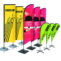 Drapeaux à plumes personnalisés, bannières promotionnelles de haute qualité pour l'extérieur, drapeaux de plage accrocheurs conçus pour les événements professionnels