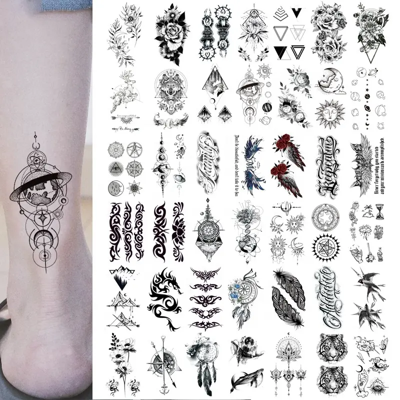 2023 Nieuwe Kleine Verse Tattoo Stickers Fabriek Spot Groothandel Harajuku Koreaanse Tattoo Stickers Leveren Fabriek Groothandel